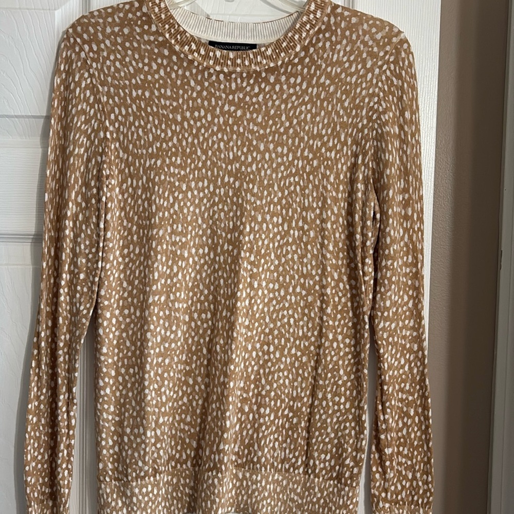 Banana Republic Brown/white Sweater
